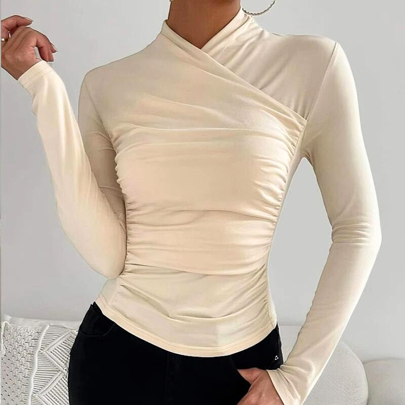 Elenique™ | Crossover Top met Elegante Halslijn