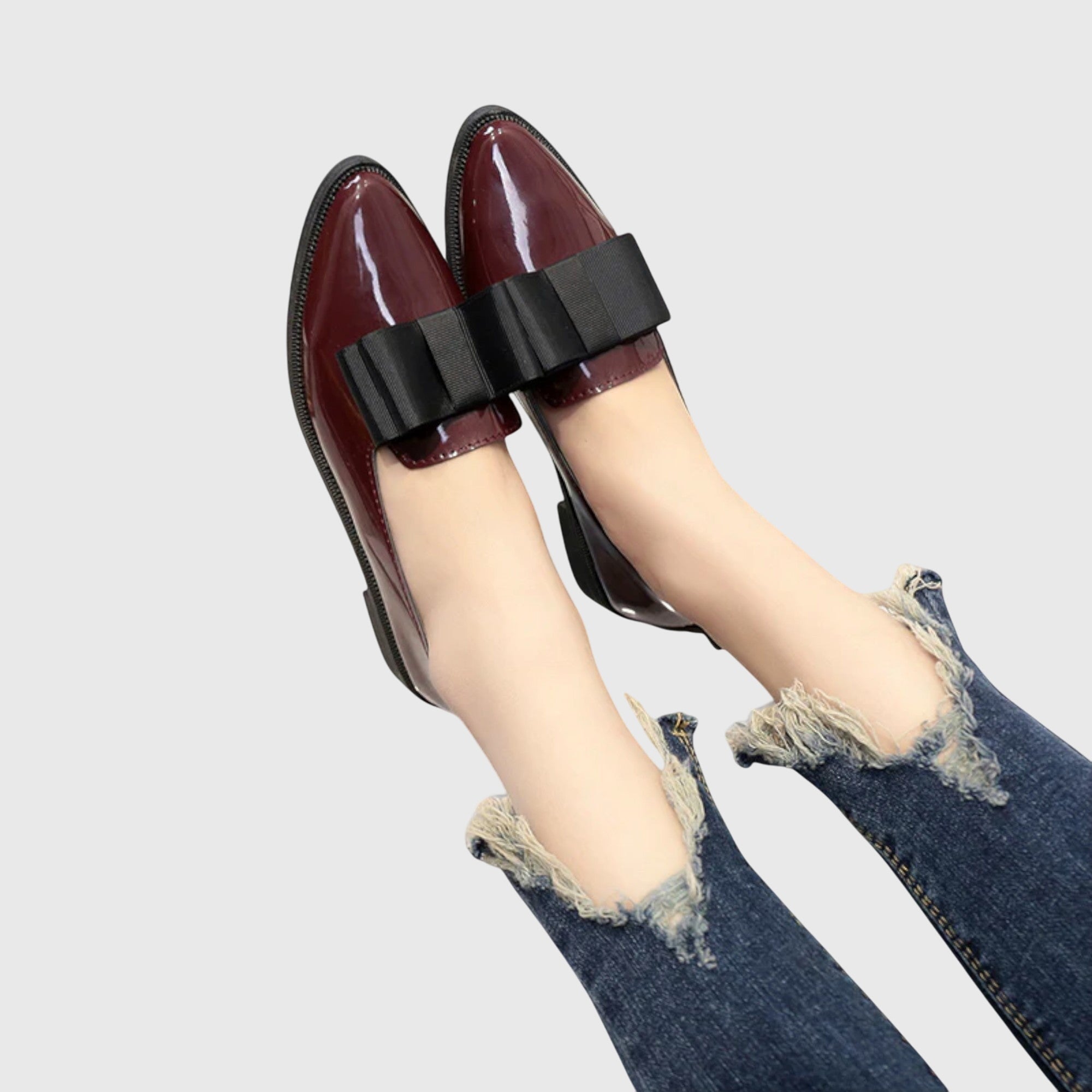Van Der Waal™ | Lak Mocassins met Strik