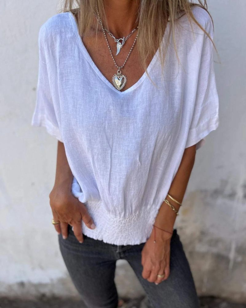 Thalya™ | Casual Zomer Top met V-Hals
