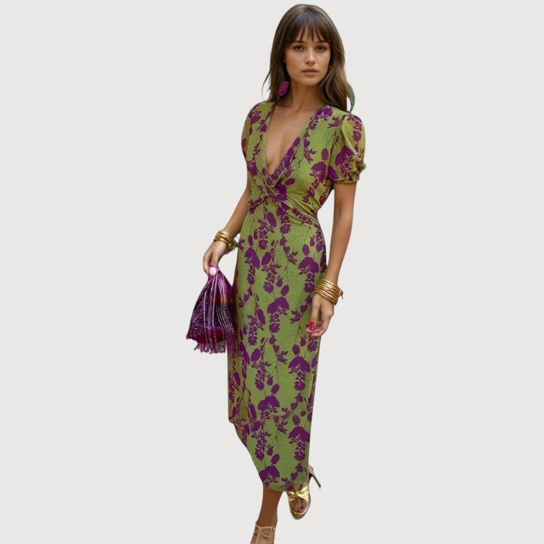 Robyn™ | Wikkeljurk in groen en lila