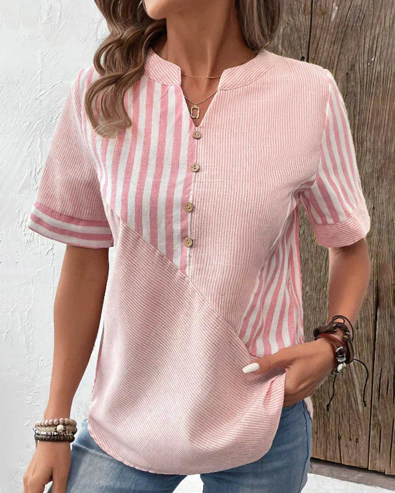 Lysanne™ | Klassieke Casual Gestreepte Top