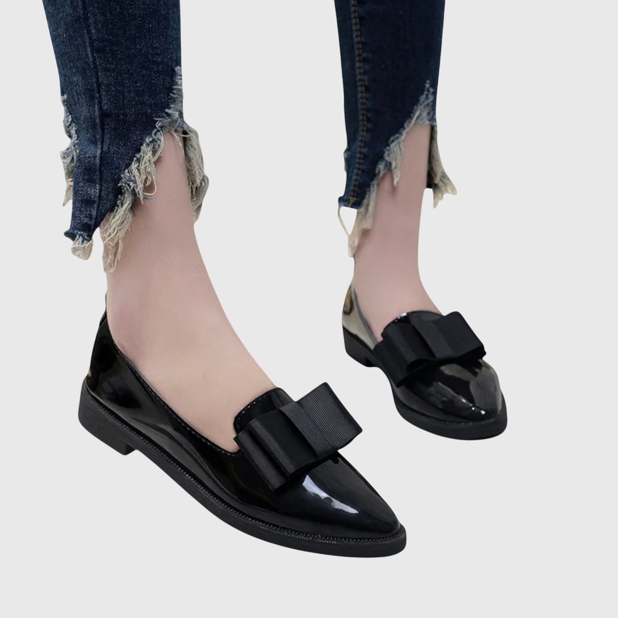 Van Der Waal™ | Lak Mocassins met Strik