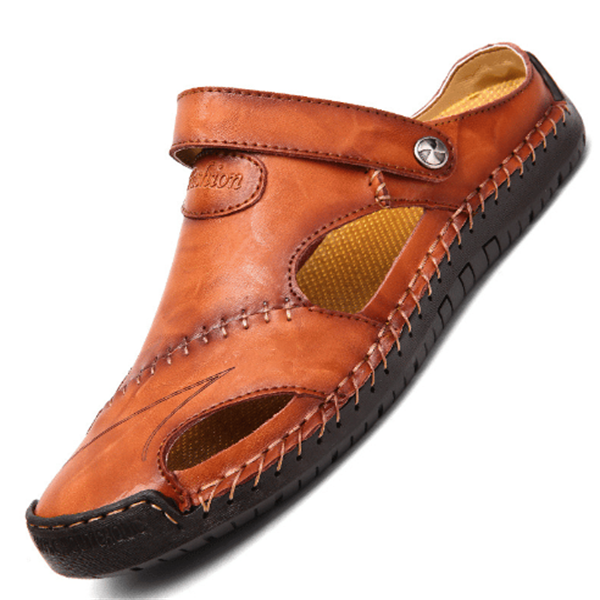 Van Der Waal™ | Handgemaakte, zachte leren casual sandalen voor heren