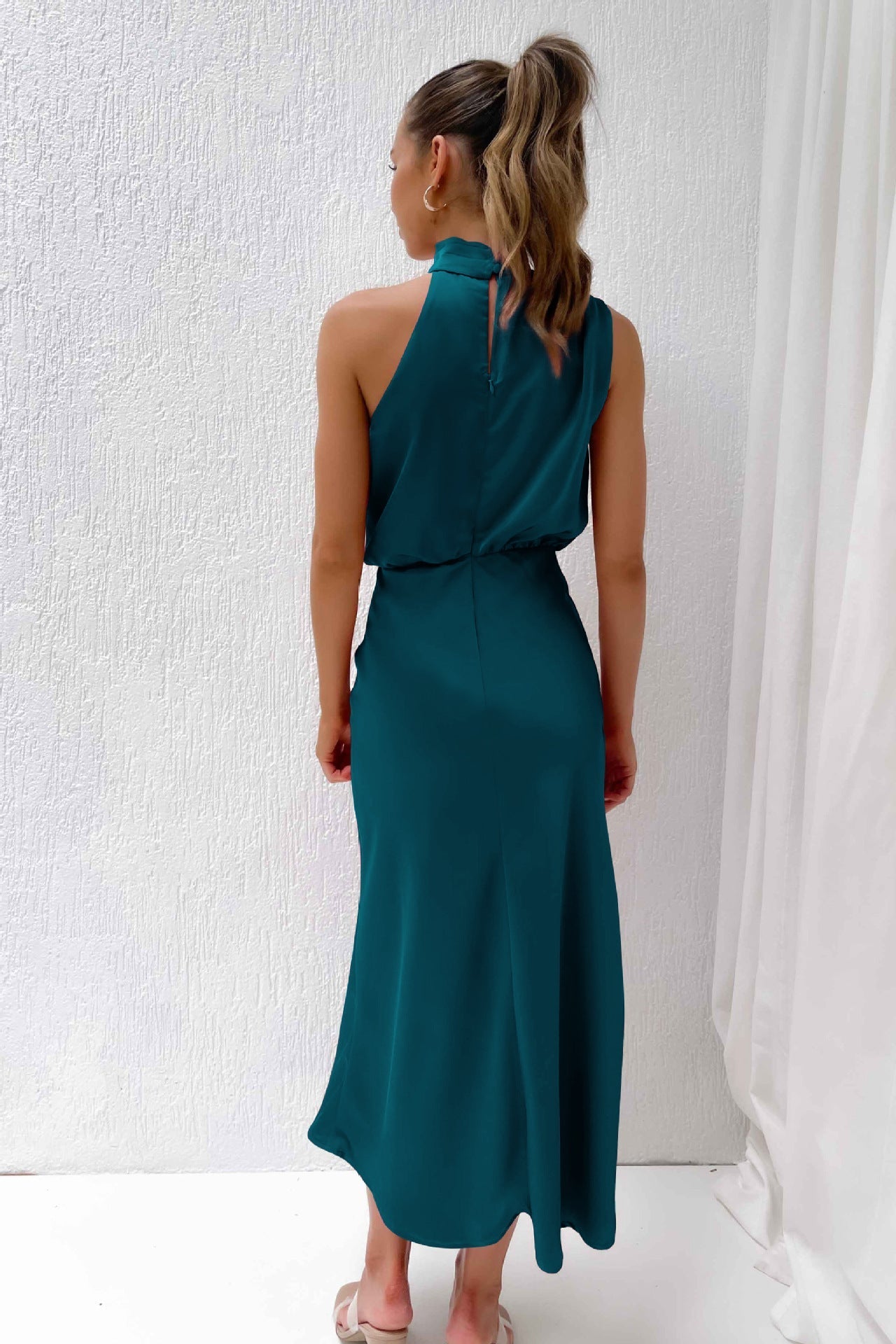 Theresa™ | Lange jurk met halterhals