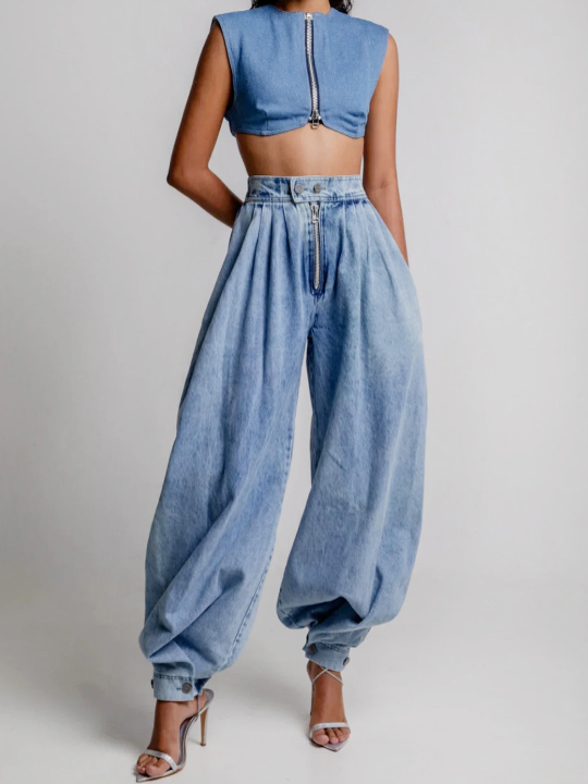 Nelise™ | Hoge Taille Balloon Jeans