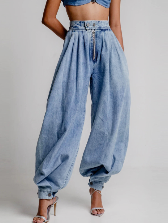 Nelise™ | Hoge Taille Balloon Jeans