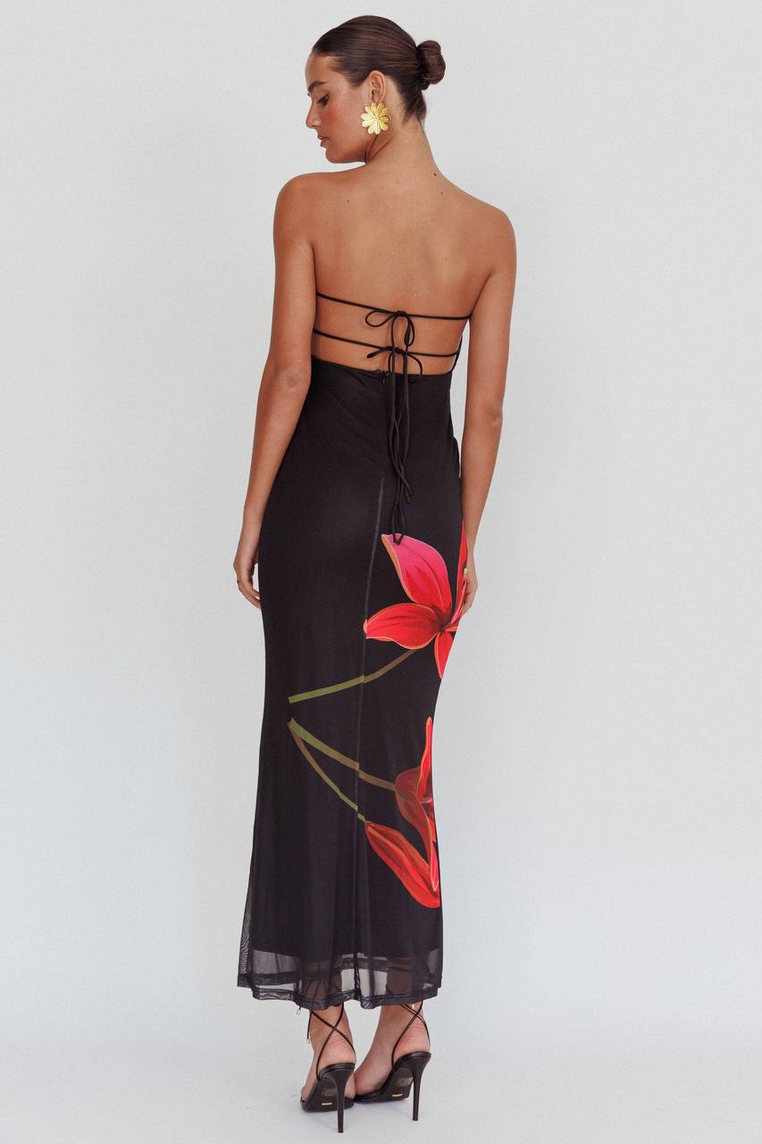 Eva™ | Strapless bloemenjurkje