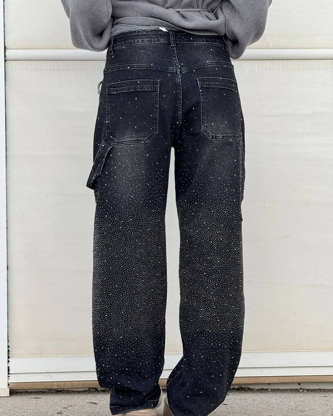 GlowFit™ | Wijde paillettenjeans