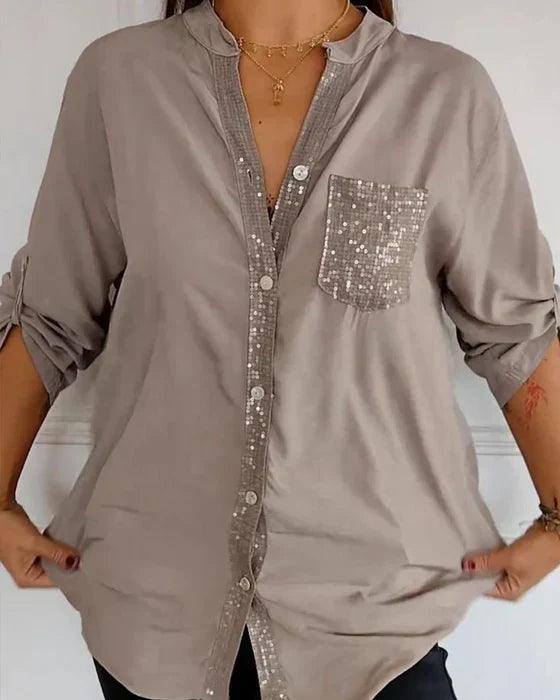 Solenne™ | Glamour top met pailletten