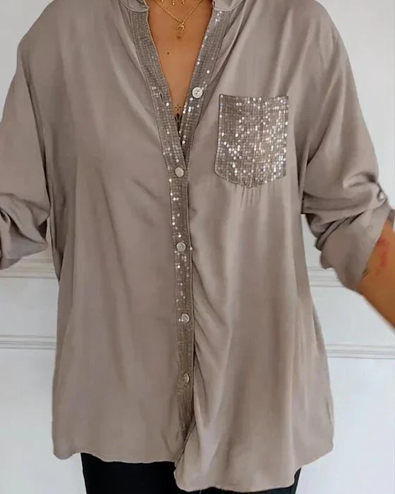 Solenne™ | Glamour top met pailletten