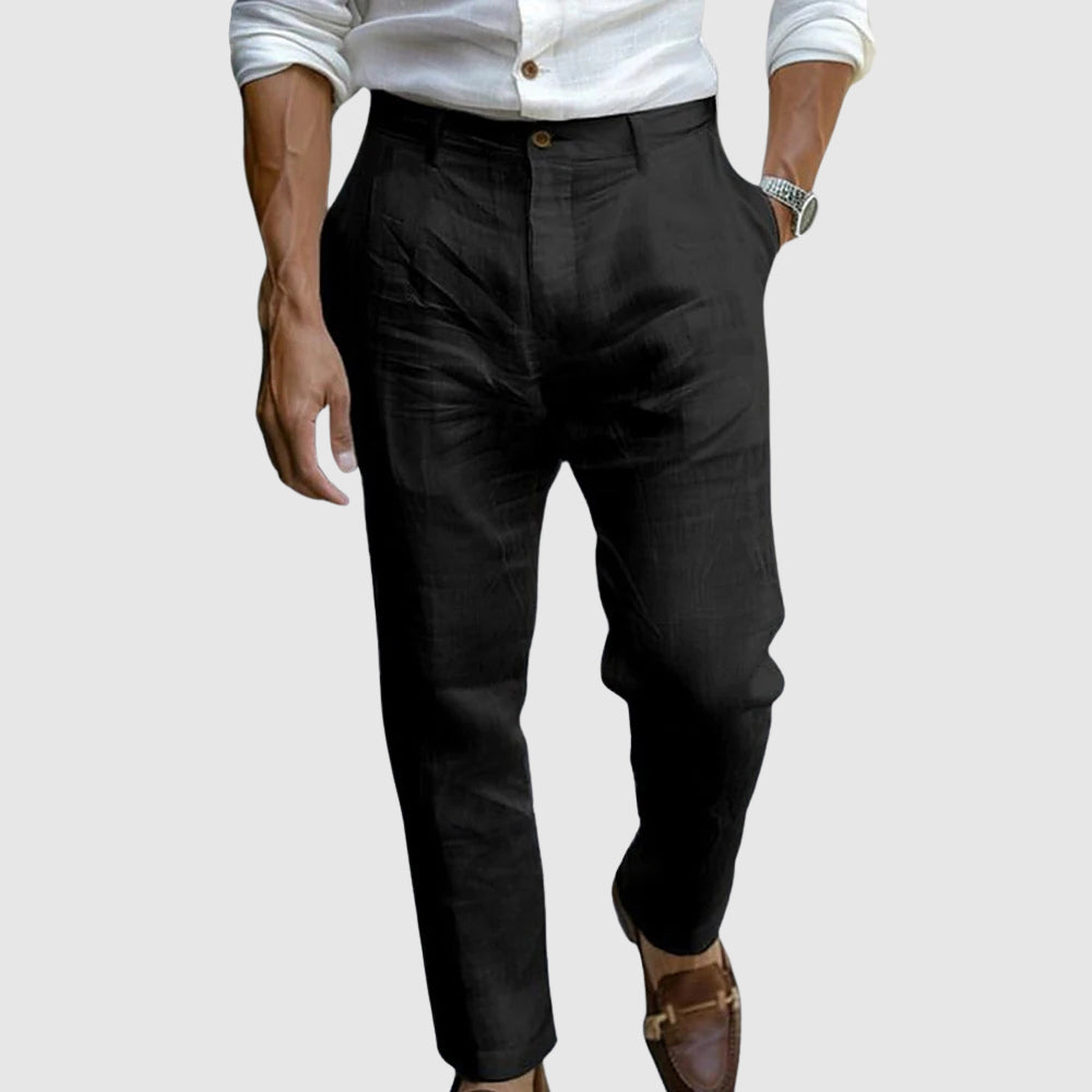 Van Der Waal™ | Luxe linnen broek