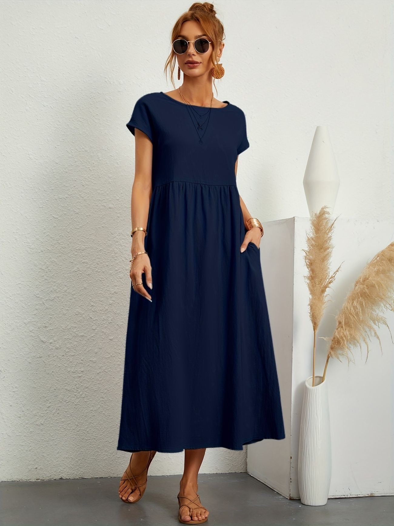 Greta™ | Casual linnen jurk