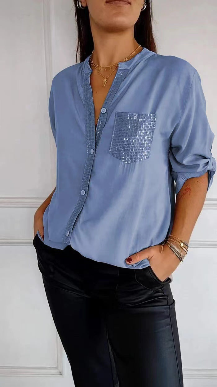 Solenne™ | Glamour top met pailletten