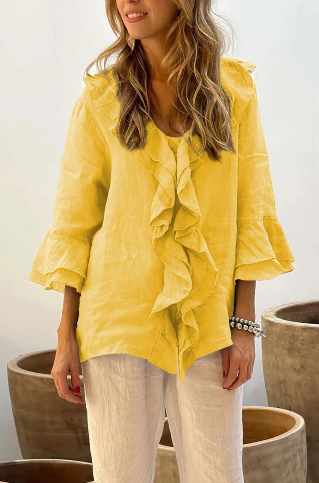 Florisse™ | Blouse met Speelse Volants