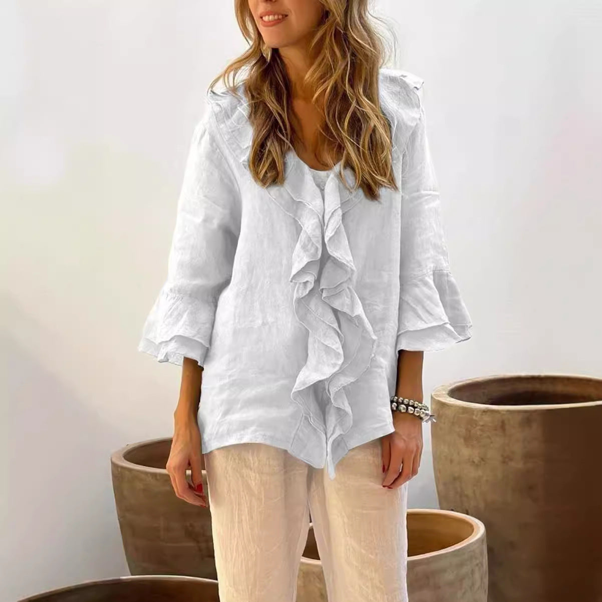 Florisse™ | Blouse met Speelse Volants