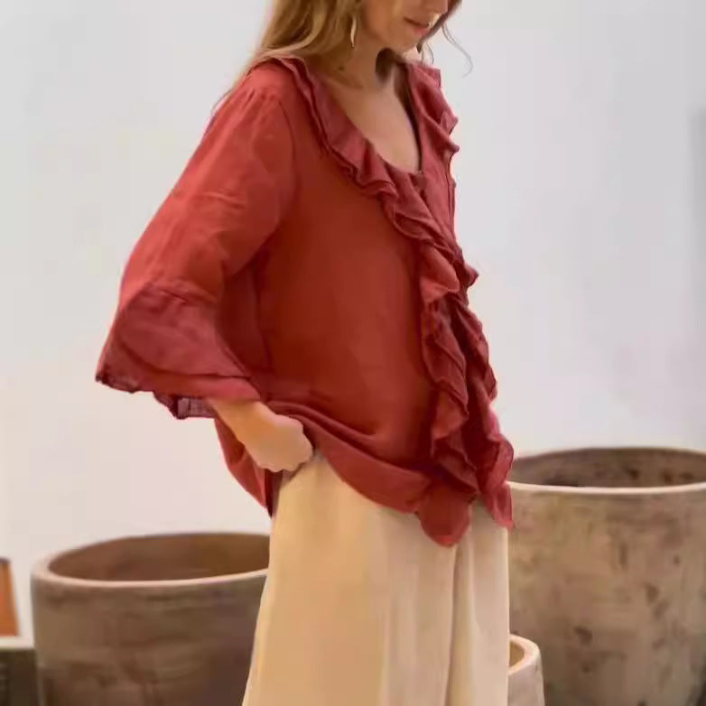Florisse™ | Blouse met Speelse Volants