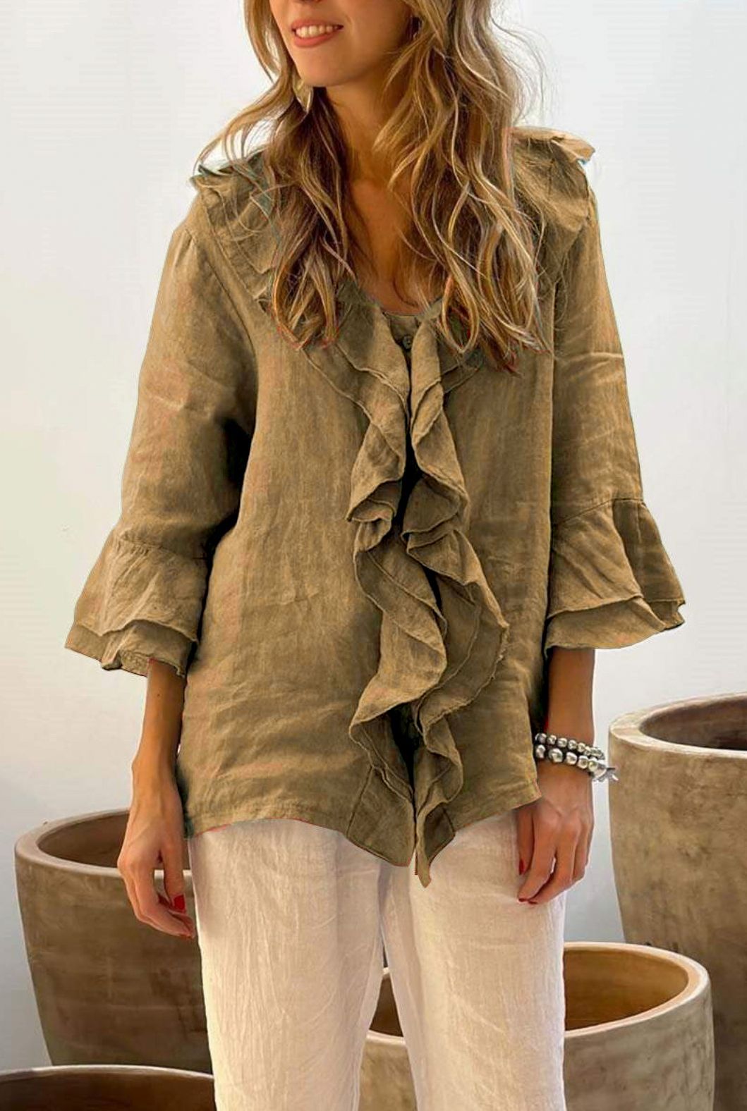 Florisse™ | Blouse met Speelse Volants