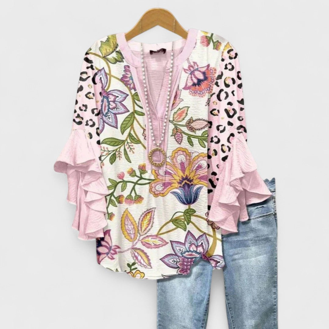Avelin™ | Elegante Blouse met Bloemenprint