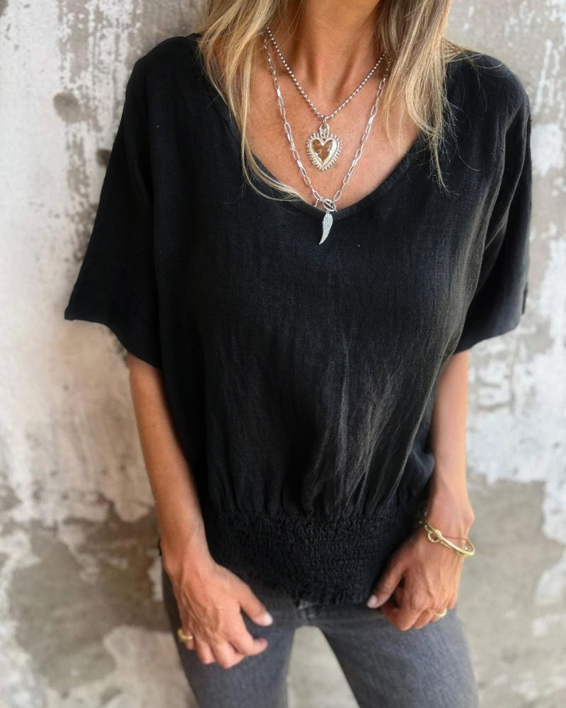 Thalya™ | Casual Zomer Top met V-Hals
