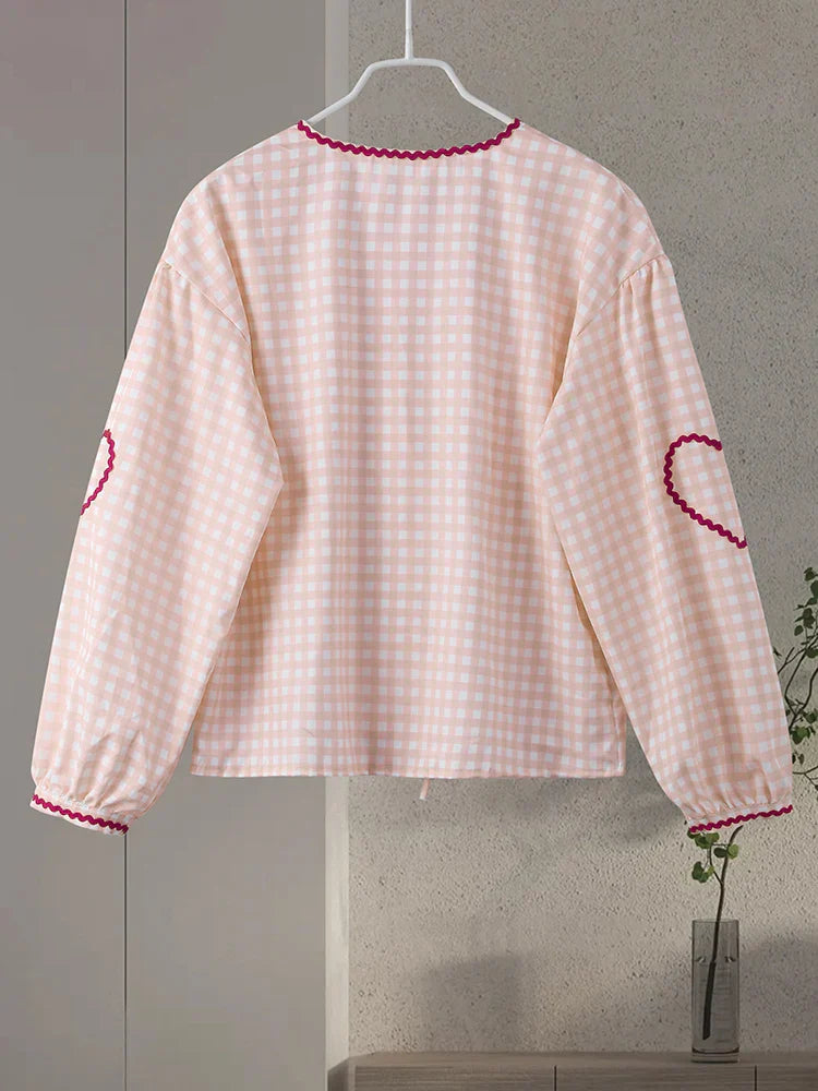 Clarene™ | Speelse Blouse met Hartdetails