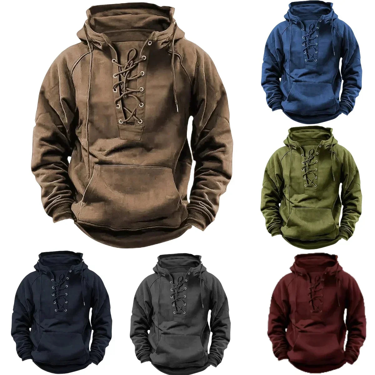 Van Der Waal™ | Hoodie met vetersluiting