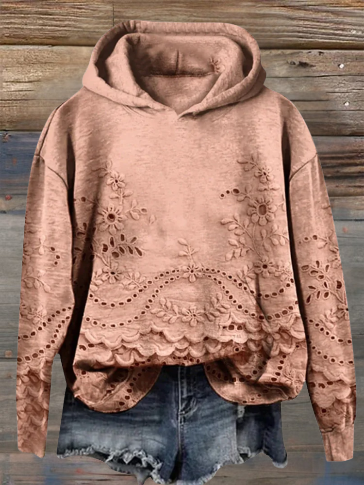 Jeyla™ | Geborduurde Bloemen Hoodie