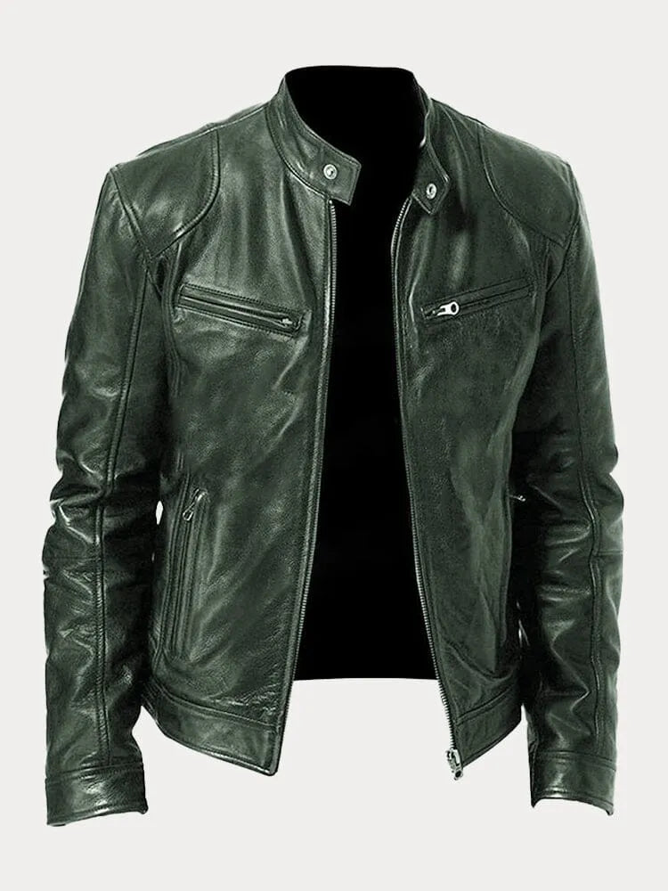 Van Der Waal™ | Leren jack in casual stijl
