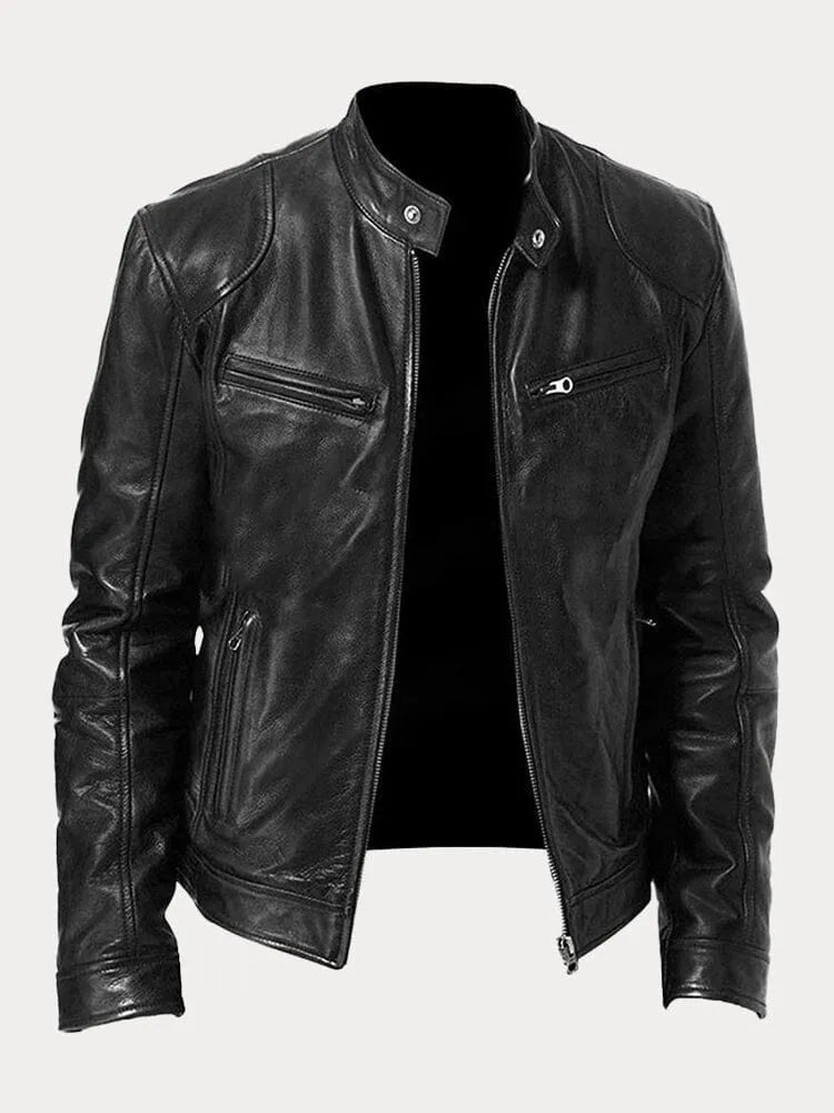 Van Der Waal™ | Leren jack in casual stijl