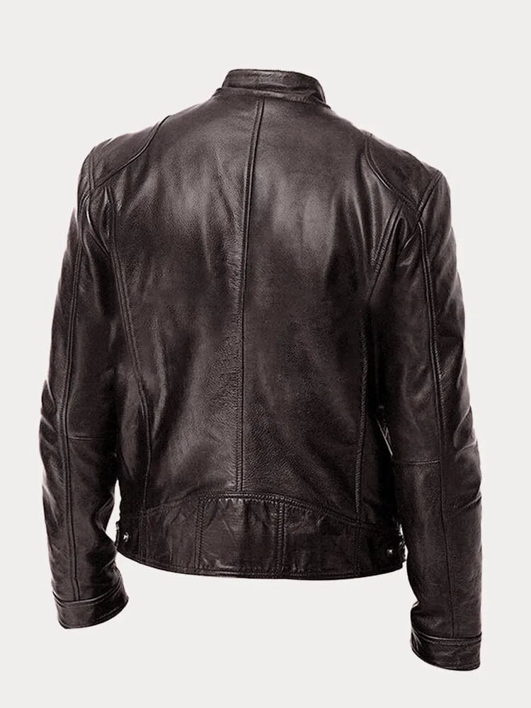 Van Der Waal™ | Leren jack in casual stijl
