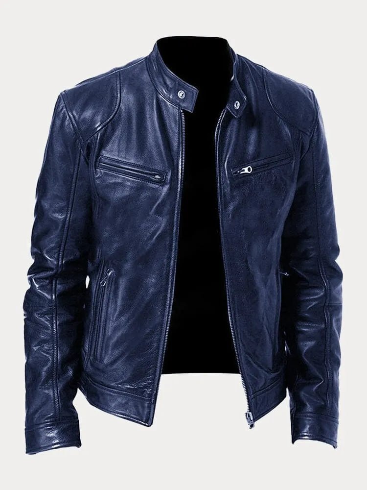 Van Der Waal™ | Leren jack in casual stijl
