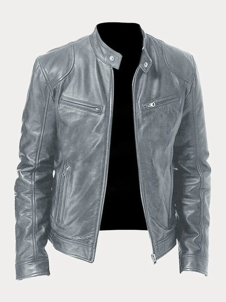 Van Der Waal™ | Leren jack in casual stijl