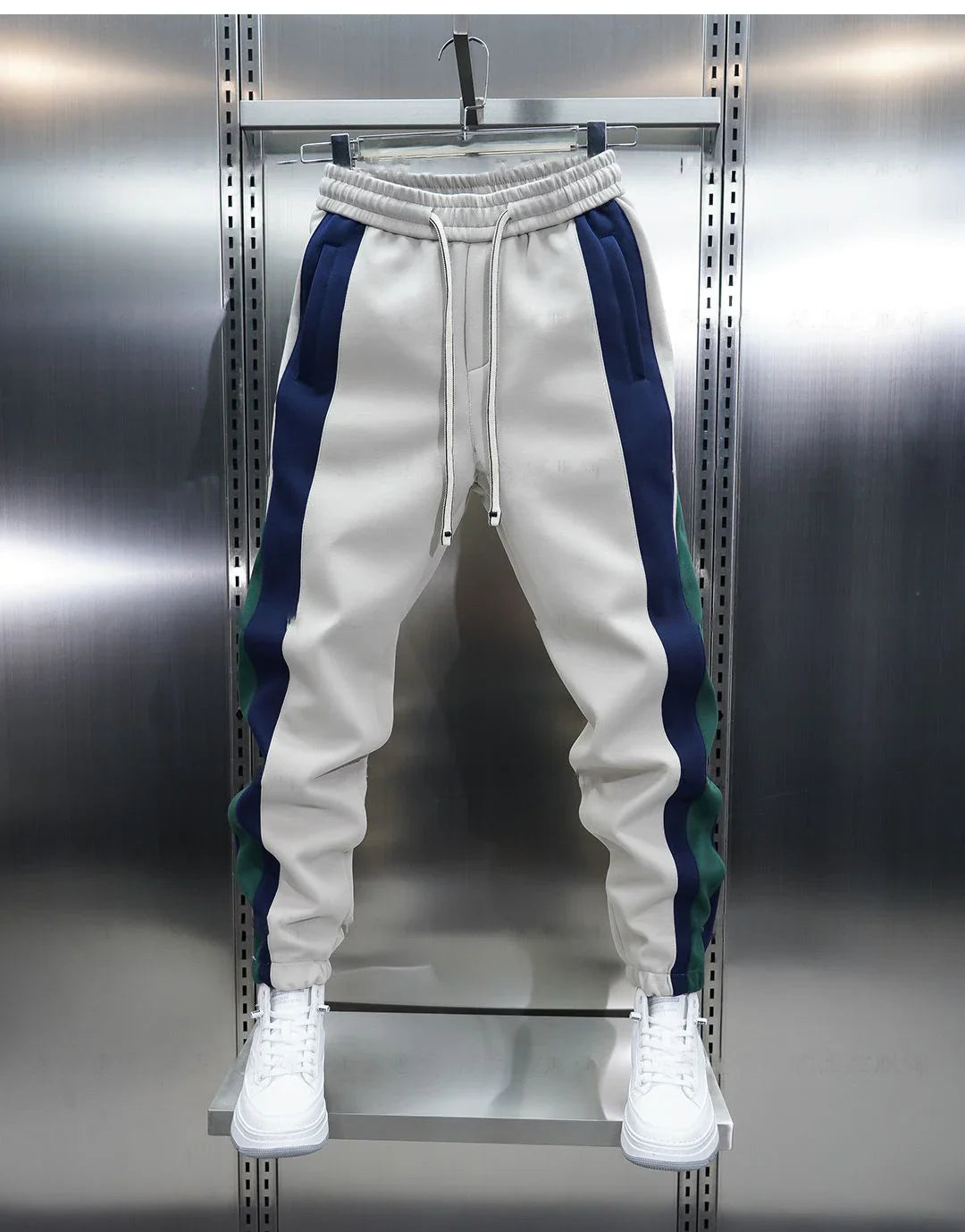 Van Der Waal Mode™ | Trendy broek met contrasterende strepen