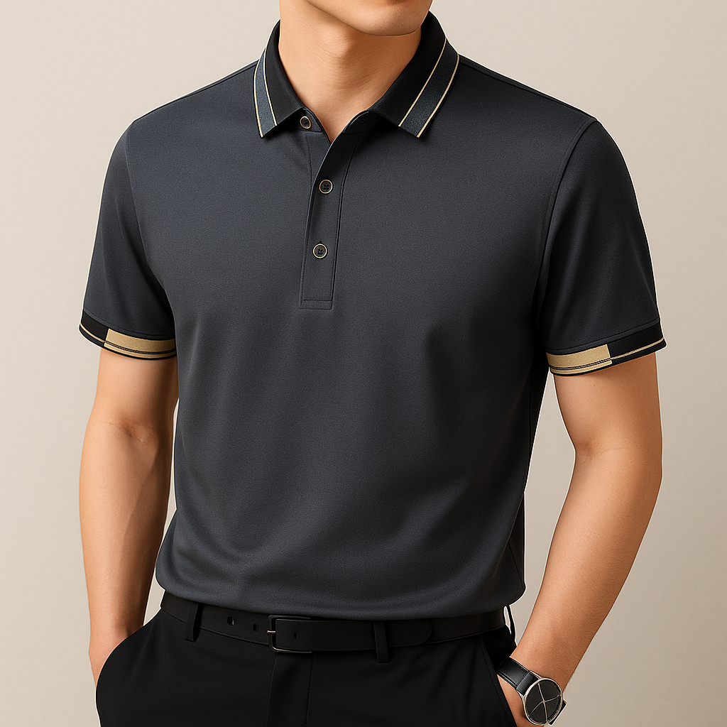 Van Der Waal™ | Poloshirt met contrasterende afwerkingen