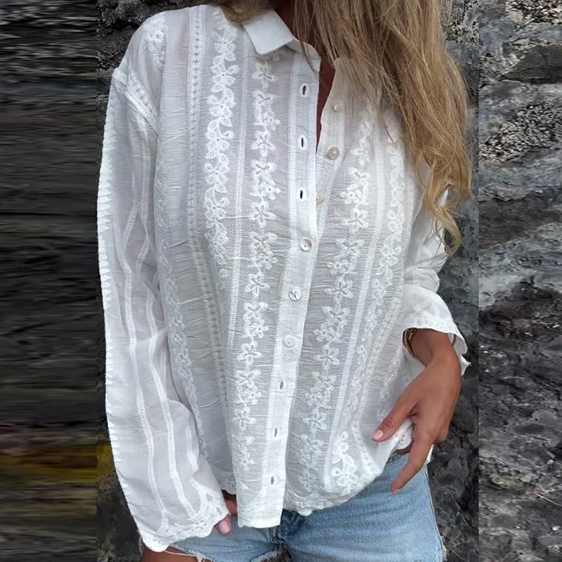 Kaliah™ | Poloshirt met Button-Down Kraag
