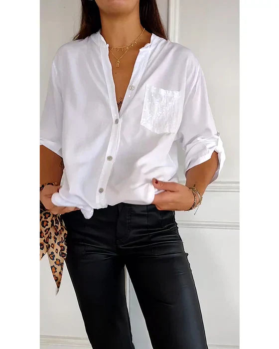 Solenne™ | Glamour top met pailletten