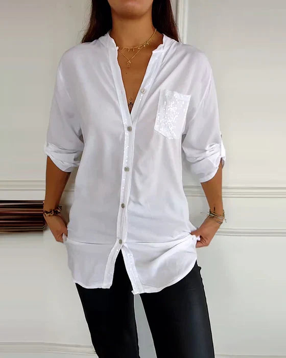 Solenne™ | Glamour top met pailletten