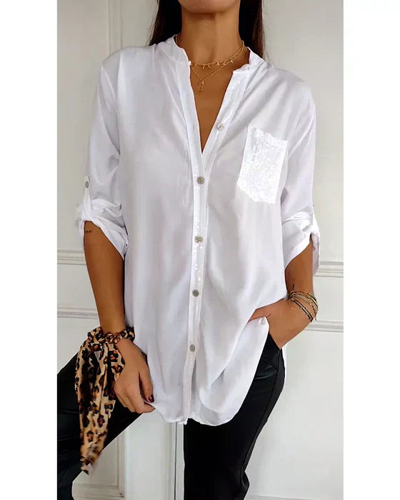 Solenne™ | Glamour top met pailletten