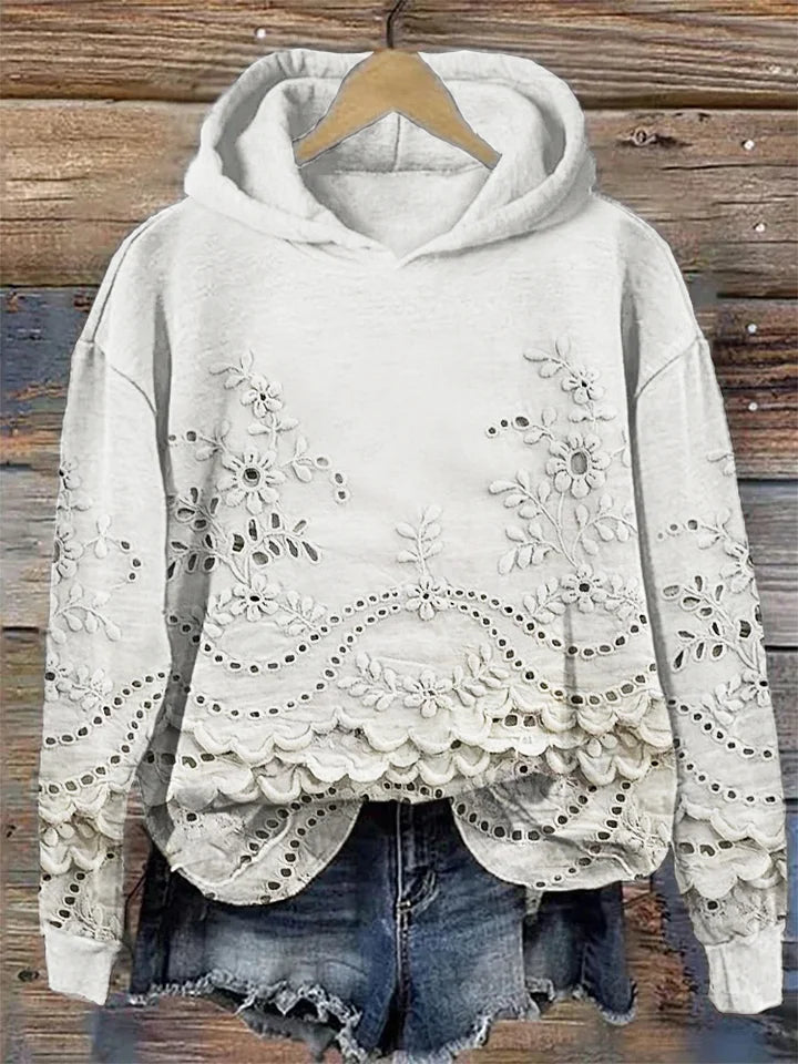 Jeyla™ | Geborduurde Bloemen Hoodie