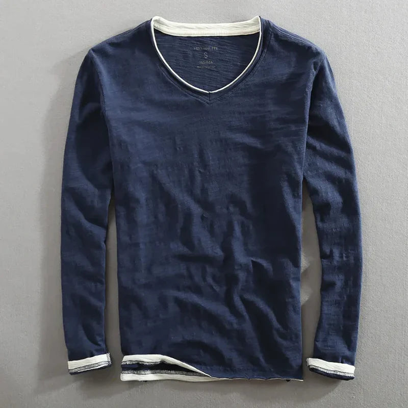 Van Der Waal™ | Lange Mouwen Katoenen Shirt