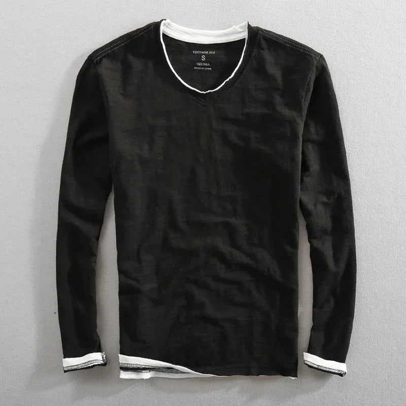 Van Der Waal™ | Lange Mouwen Katoenen Shirt