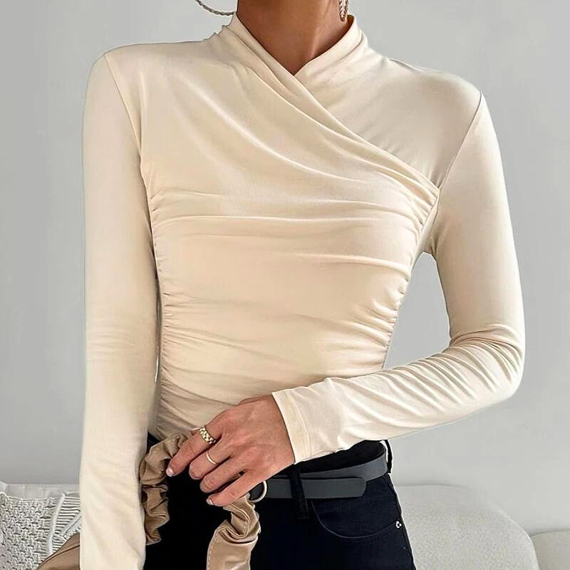 Elenique™ | Crossover Top met Elegante Halslijn