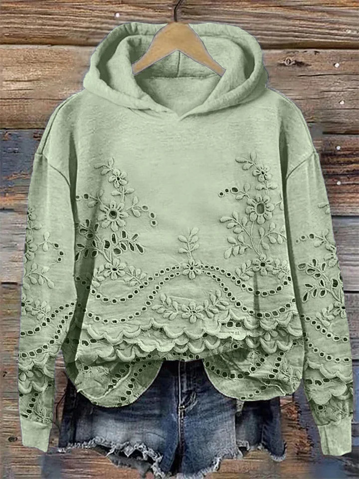 Jeyla™ | Geborduurde Bloemen Hoodie