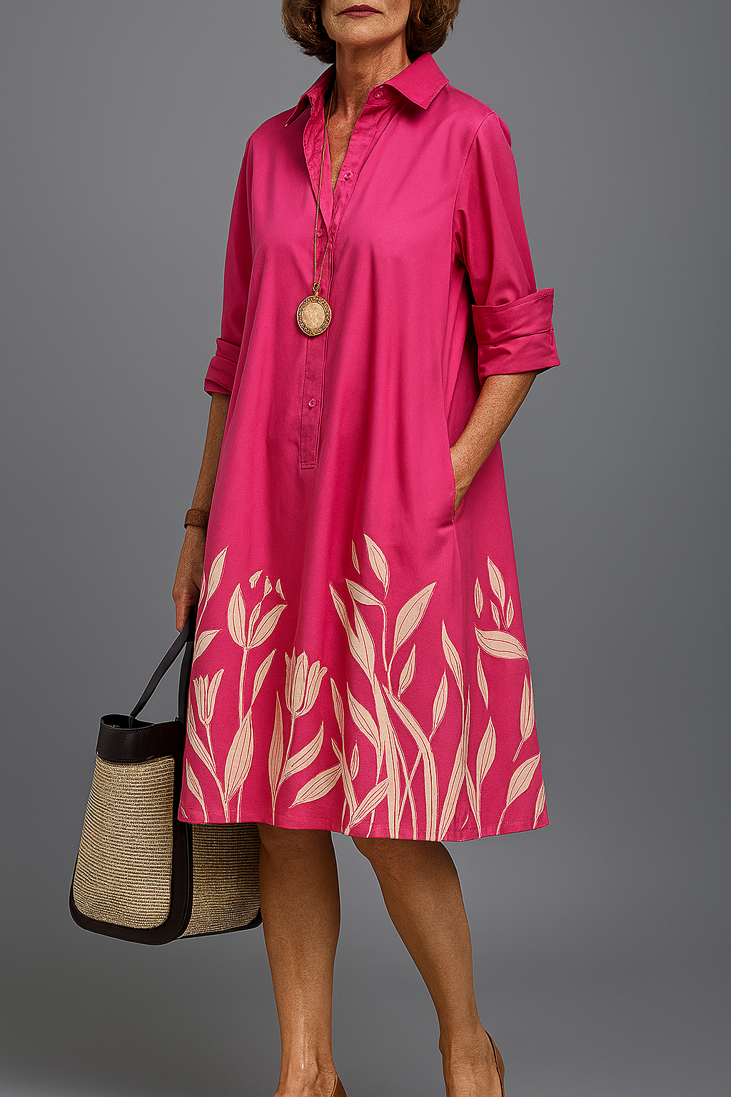 Elyssa™ | Luxe Bloemen Midi Jurk