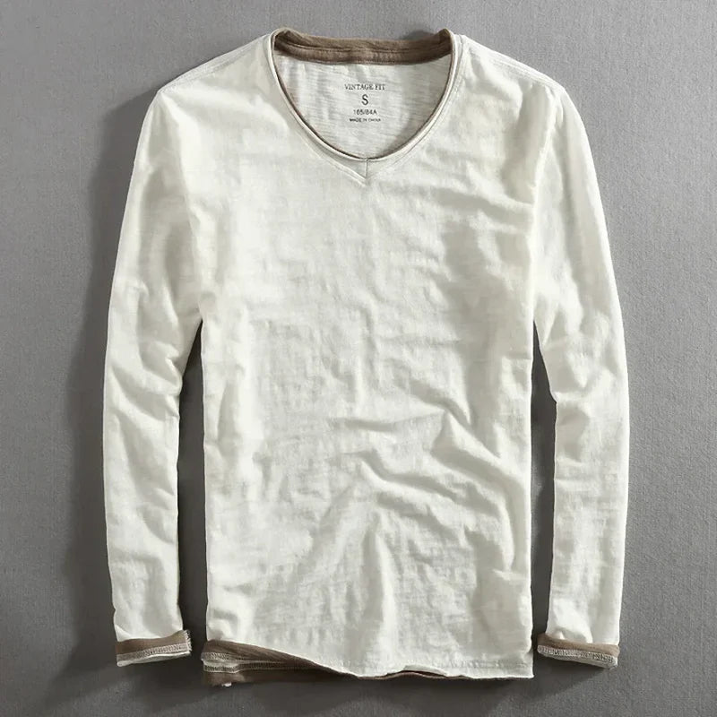 Van Der Waal™ | Lange Mouwen Katoenen Shirt