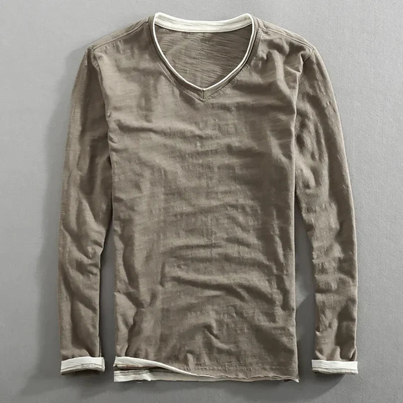 Van Der Waal™ | Lange Mouwen Katoenen Shirt