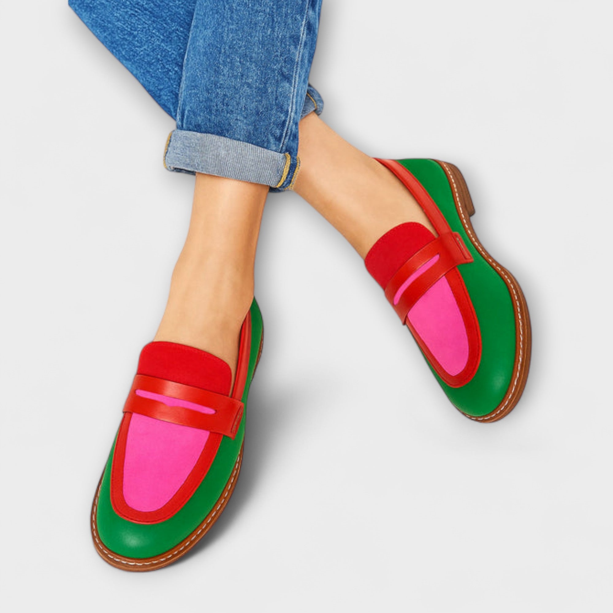 Van Der Waal™ | Mocassins in Blokkleuren
