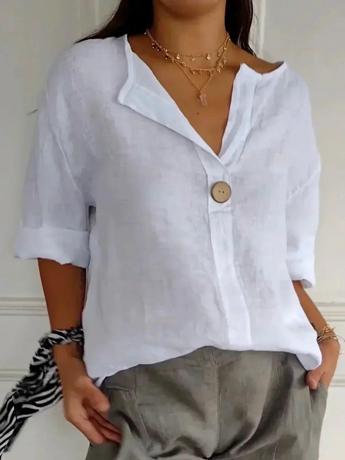 Aemissa™ | Casual V-Hals Blouse