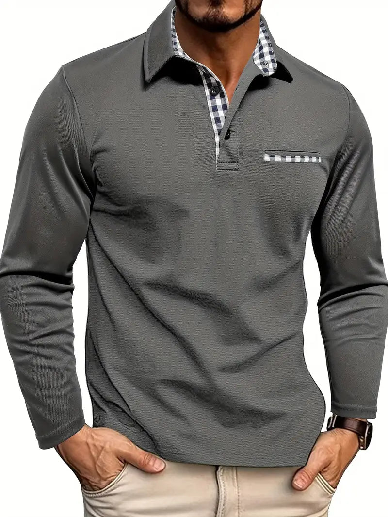 Van Der Waal™ | Polo met Lange Mouwen