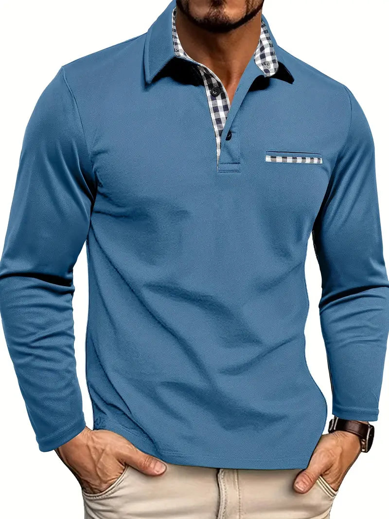 Van Der Waal™ | Polo met Lange Mouwen