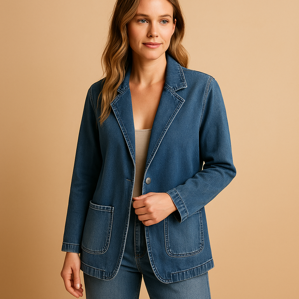 Norissa™ | Getailleerde denim blazer